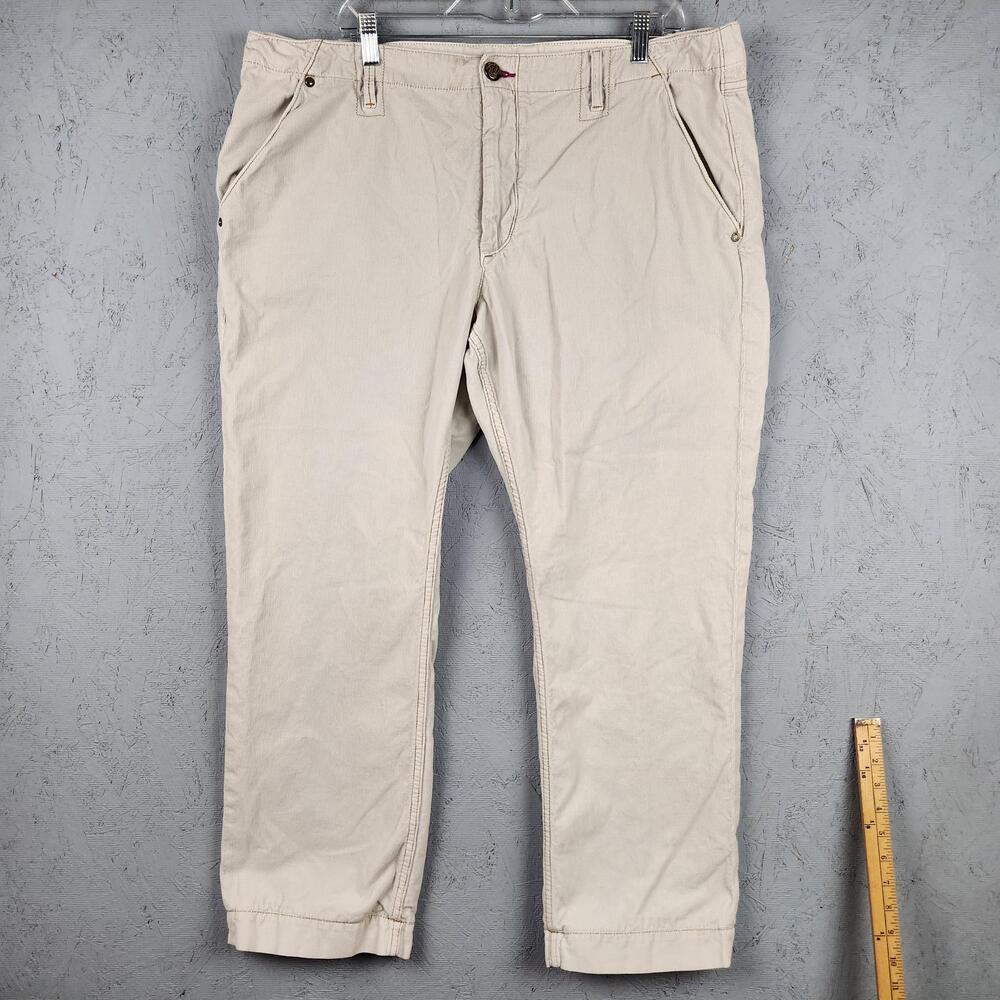 Robert Graham Pants Mens 38x30 Beige Corduroy Chino Straight Leg Preppy Dress
